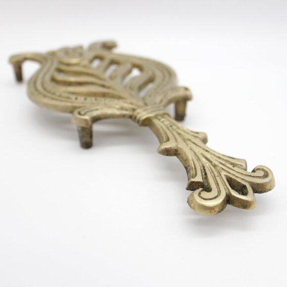 Vintage Wilton 8.5" Brass Trivet, Pot Holder - Picture 5 of 9